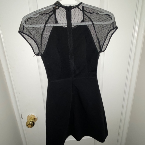 Black Zara Mini Lace Dress - Picture 2 of 4